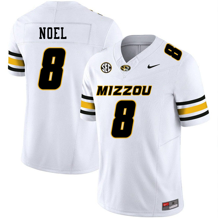 Men #8 Nate Noel Missouri Tigers College Football Jerseys Stitched-White